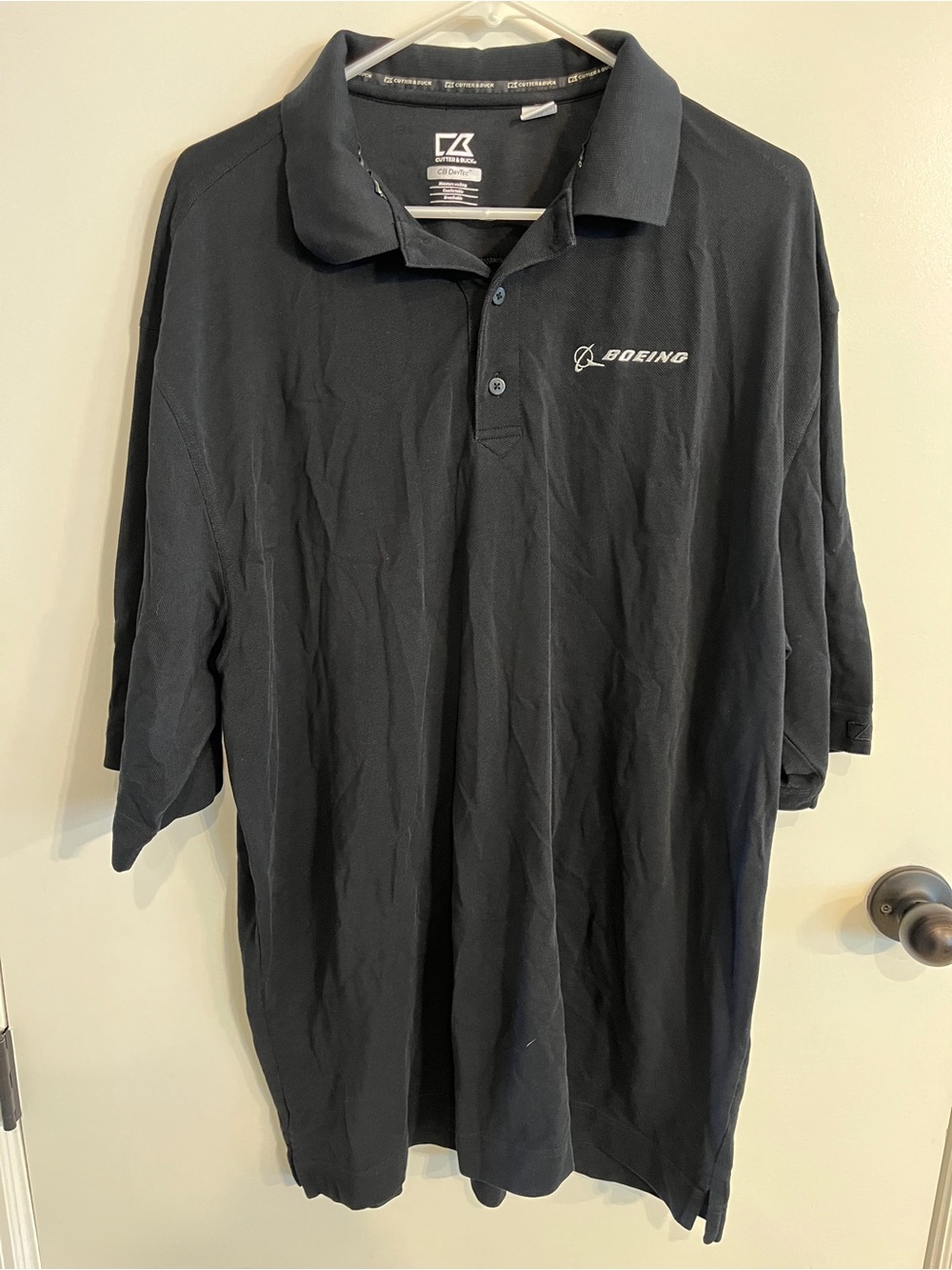 Men’s size 3XL Cutter & Buck Black Boeing Polo Shirt